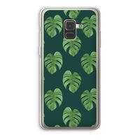 Monstera leaves: Samsung Galaxy A8 (2018) Transparant Hoesje