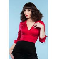Pinup Couture Lauren Top Red-XXXXL | 58% korting