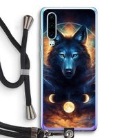 Wolf Dreamcatcher: Huawei P30 Transparant Hoesje met koord