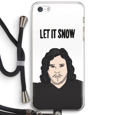 Let It Snow: iPhone 5 / 5S / SE Transparant Hoesje met koord
