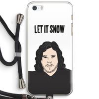 Let It Snow: iPhone 5 / 5S / SE Transparant Hoesje met koord