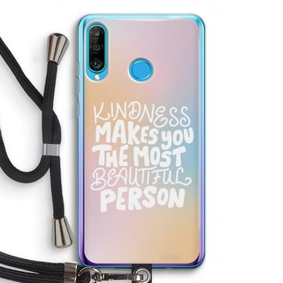The prettiest: Huawei P30 Lite Transparant Hoesje met koord