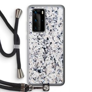 Gespikkelde marmer: Huawei P40 Pro Transparant Hoesje met koord