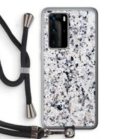 Gespikkelde marmer: Huawei P40 Pro Transparant Hoesje met koord