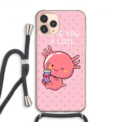 Love You A Lotl: iPhone 11 Pro Max Transparant Hoesje met koord