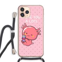 Love You A Lotl: iPhone 11 Pro Max Transparant Hoesje met koord