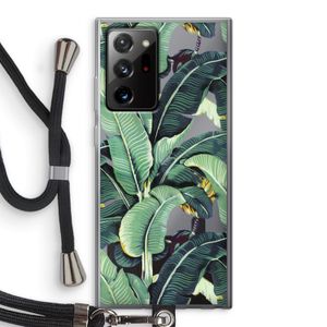 Bananenbladeren: Samsung Galaxy Note 20 Ultra / Note 20 Ultra 5G Transparant Hoesje met koord