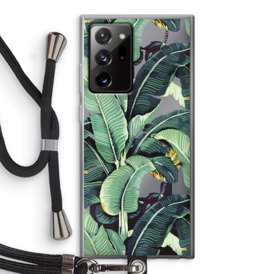 Bananenbladeren: Samsung Galaxy Note 20 Ultra / Note 20 Ultra 5G Transparant Hoesje met koord