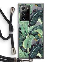 Bananenbladeren: Samsung Galaxy Note 20 Ultra / Note 20 Ultra 5G Transparant Hoesje met koord