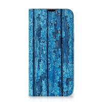 iPhone 13 Book | Wallet Case | Wood Blue