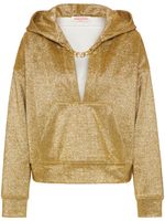 Valentino Garavani hoodie VLOGO Chain à fini métallisé - Or