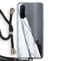 Gestreepte marmer: OnePlus Nord CE 5G Transparant Hoesje met koord