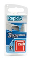 Rapid Nieten 12mm Type 53 Gegalvaniseerd, Blister 1080st Lengte 12mm