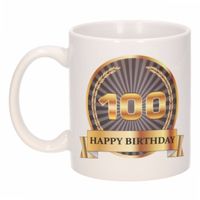 Luxe verjaardag mok / beker 100 jaar   -