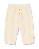 HEMA Newborn broek rib velours gebroken wit (gebroken wit)