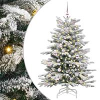 VidaXL Kunstmatige inklapbare kerstboom wit 150 cm pe en pvc