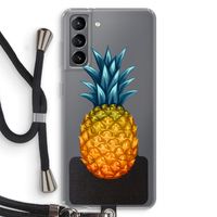 Grote ananas: Samsung Galaxy S21 Transparant Hoesje met koord