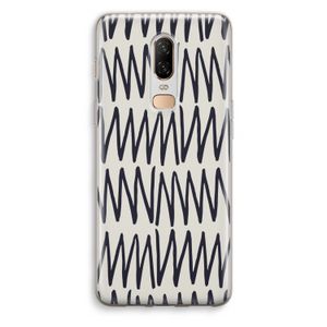 Marrakech Zigzag: OnePlus 6 Transparant Hoesje