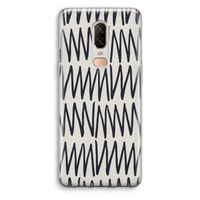 Marrakech Zigzag: OnePlus 6 Transparant Hoesje