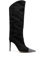 Alexandre Vauthier bottes Bonny 110 mm à ornements en cristal - Noir - thumbnail