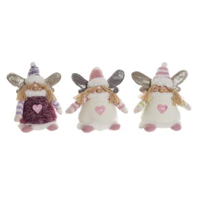 Kerstversiering DKD Home Decor Multicolour Elf 13 x 10 x 18 cm (3 Stuks)