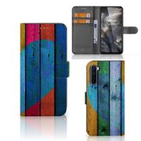 OnePlus Nord | Book Style Case | Wood Heart - Cadeau voor je Vriend
