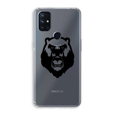 Angry Bear (black): OnePlus Nord N10 5G Transparant Hoesje