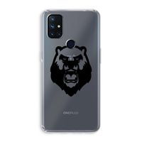Angry Bear (black): OnePlus Nord N10 5G Transparant Hoesje
