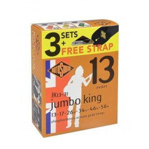 Rotosound JK13-31 Jumbo King 3-pack met gratis gitaarriem