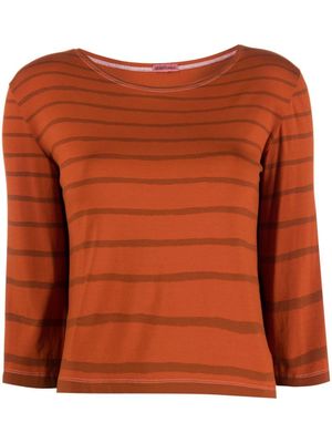 Hermès Pre-Owned t-shirt à rayures (années 2000) - Marron
