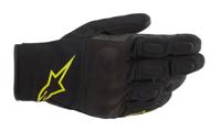 ALPINESTARS S Max Drystar, Tussenseizoen motorhandschoenen, Zwart-Geel Fluo