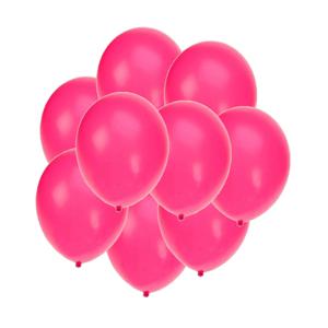 Bellatio Decorations ballonnen - 150x stuks - fuchsia roze - 27 cm - verjaardag - feestartikelen