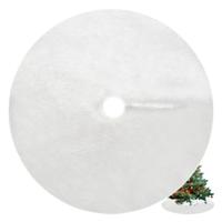 Ruhhy Kerstboomrok - wit - D150 cm - polyester - kerstboom rok - kerstboomkleed