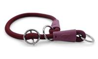 MORSO HALF SLIP HALSBAND HOND SOFT ROPE GERECYCLED PLUM PAARS