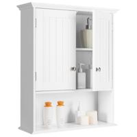 Wandkast Badkamer Wandkast Houten Wandkast 60 x 20 x 70,5 cm Wit