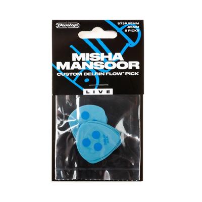 Dunlop 573P065MM Misha Mansoor Delrin Flow Plectrum 0.65mm 6-Pack