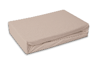 Tweepersoons badstof hoeslaken 180 x 200 cm - Licht beige