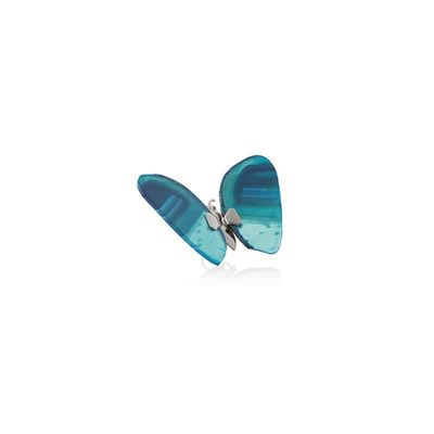 Vlinder van Edelsteen Agaat Blauw