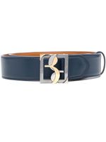 Billionaire ceinture en cuir à boucle logo - Bleu - thumbnail