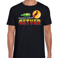 Funny emoticon t-shirt helemaal naar de getver zwart voor heren - thumbnail