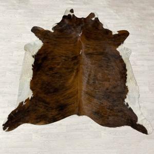 Koeienhuid bruin zwart wit brindle 245x240cm XXL