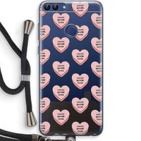 Chicks before dicks: Huawei P Smart (2018) Transparant Hoesje met koord