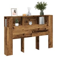 Hoofdbordkast 160x18,5x103,5 cm bewerkt hout oud houtkleurig