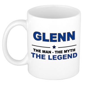 Glenn The man, The myth the legend cadeau koffie mok / thee beker 300 ml   -