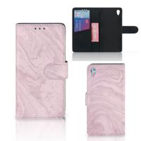 Sony Xperia Z3 | Bookcase | Marble Pink - Origineel Cadeau Vriendin