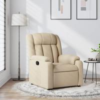 Fauteuil verstelbaar stof crmekleurig