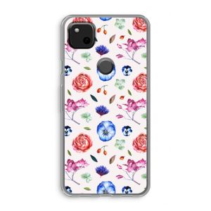 Bloemetjes: Google Pixel 4a Transparant Hoesje
