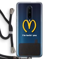 I'm lovin' you: OnePlus 7 Pro Transparant Hoesje met koord