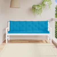 VidaXL Tuinbankkussens 2 st 180x50x7 cm oxford stof lichtblauw