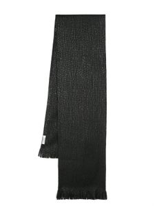 Saint Laurent Pre-Owned écharpe texturée en soie mélangée (années 1990) - Noir